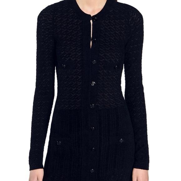Sandro Percy Long Sleeve Knit Dress - Picture 5 of 5